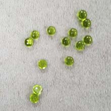 4MM ROUND CABOCHON CZ PERIDOT COLOR CAB(20PCS/BAG)